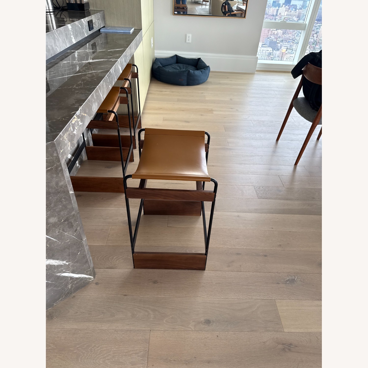 Natural Leather Stools - image-3