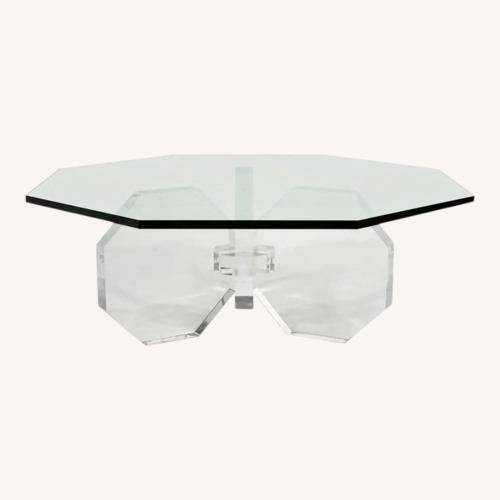 Used Round Glass Coffee Table for sale on AptDeco