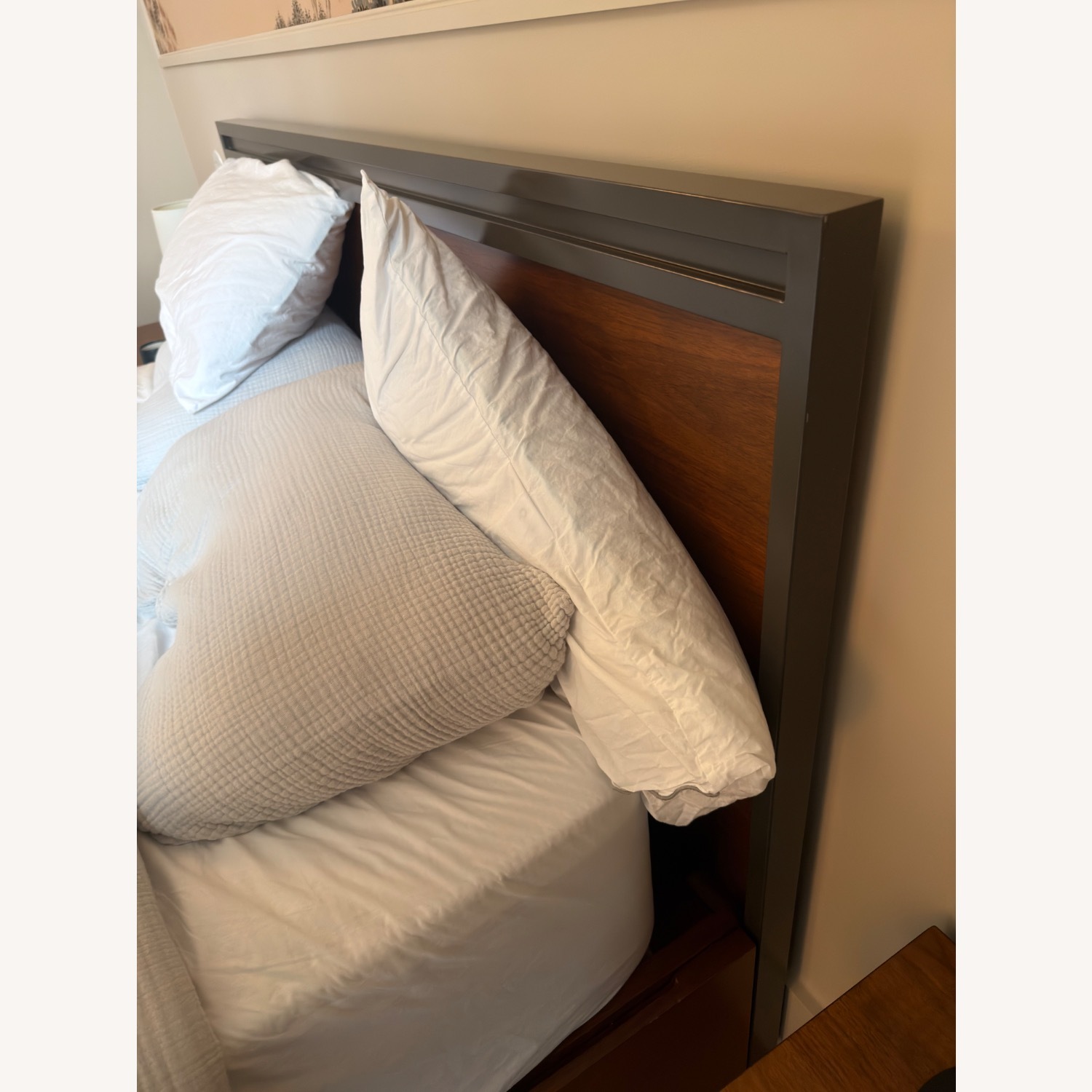 Crate & Barrel Blair Dark Brown Wood Queen Bed - image-2