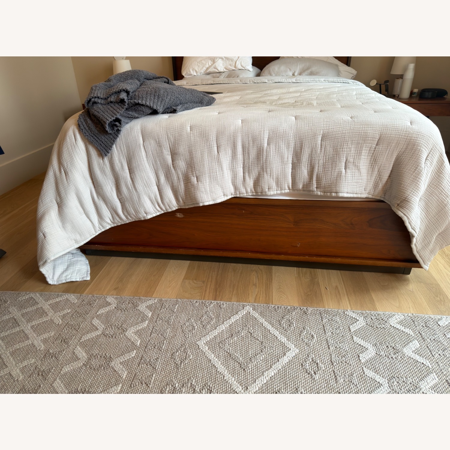 Crate & Barrel Blair Dark Brown Wood Queen Bed - image-3