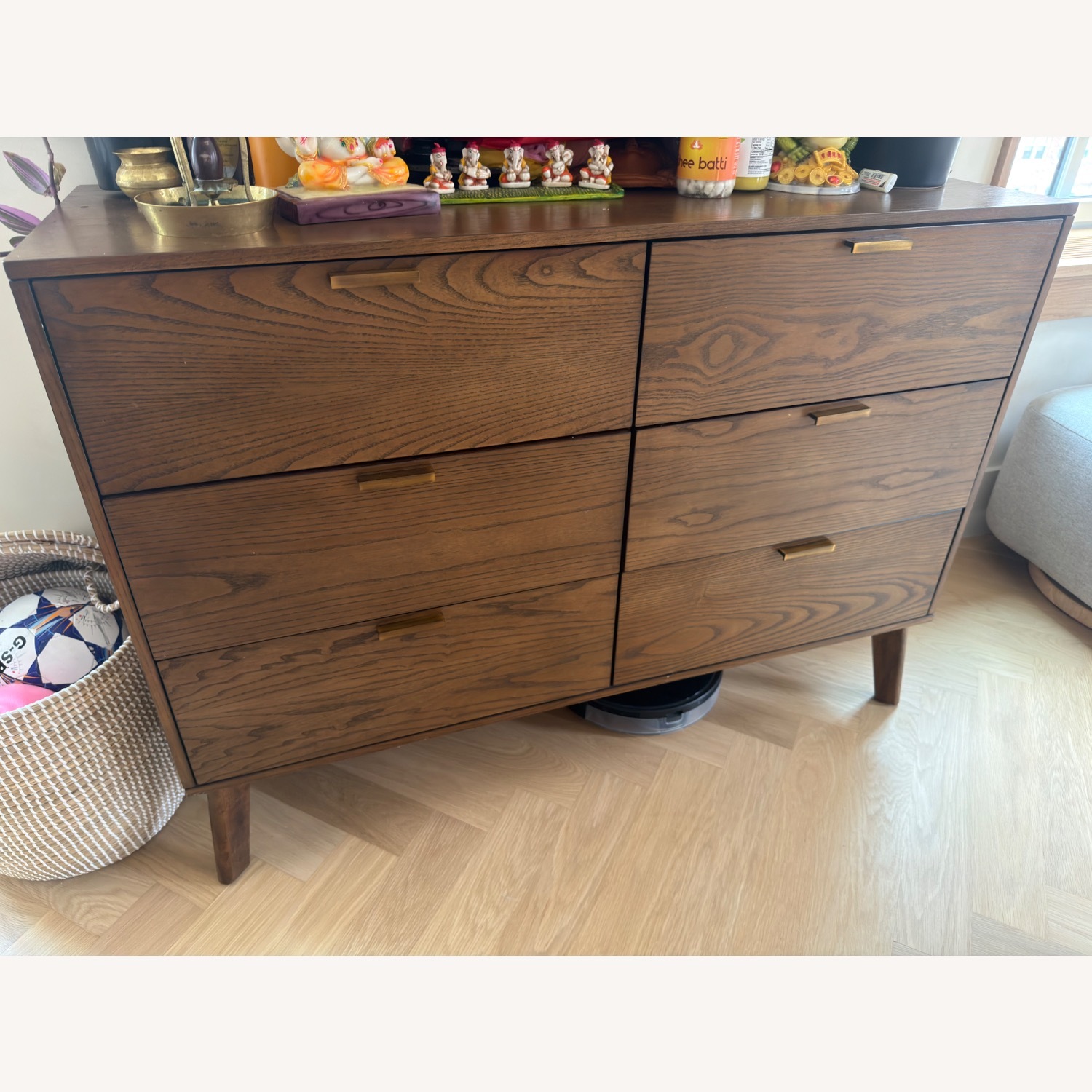 Mid Century 6 Drawer Dresser - image-1