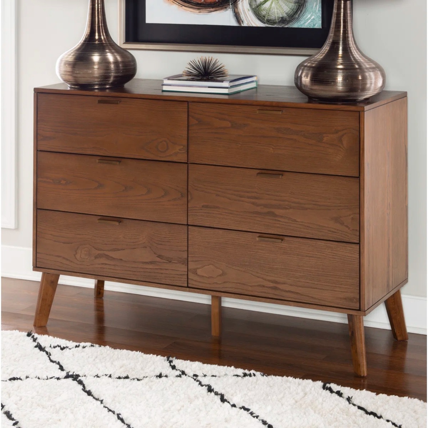 Mid Century 6 Drawer Dresser - image-3