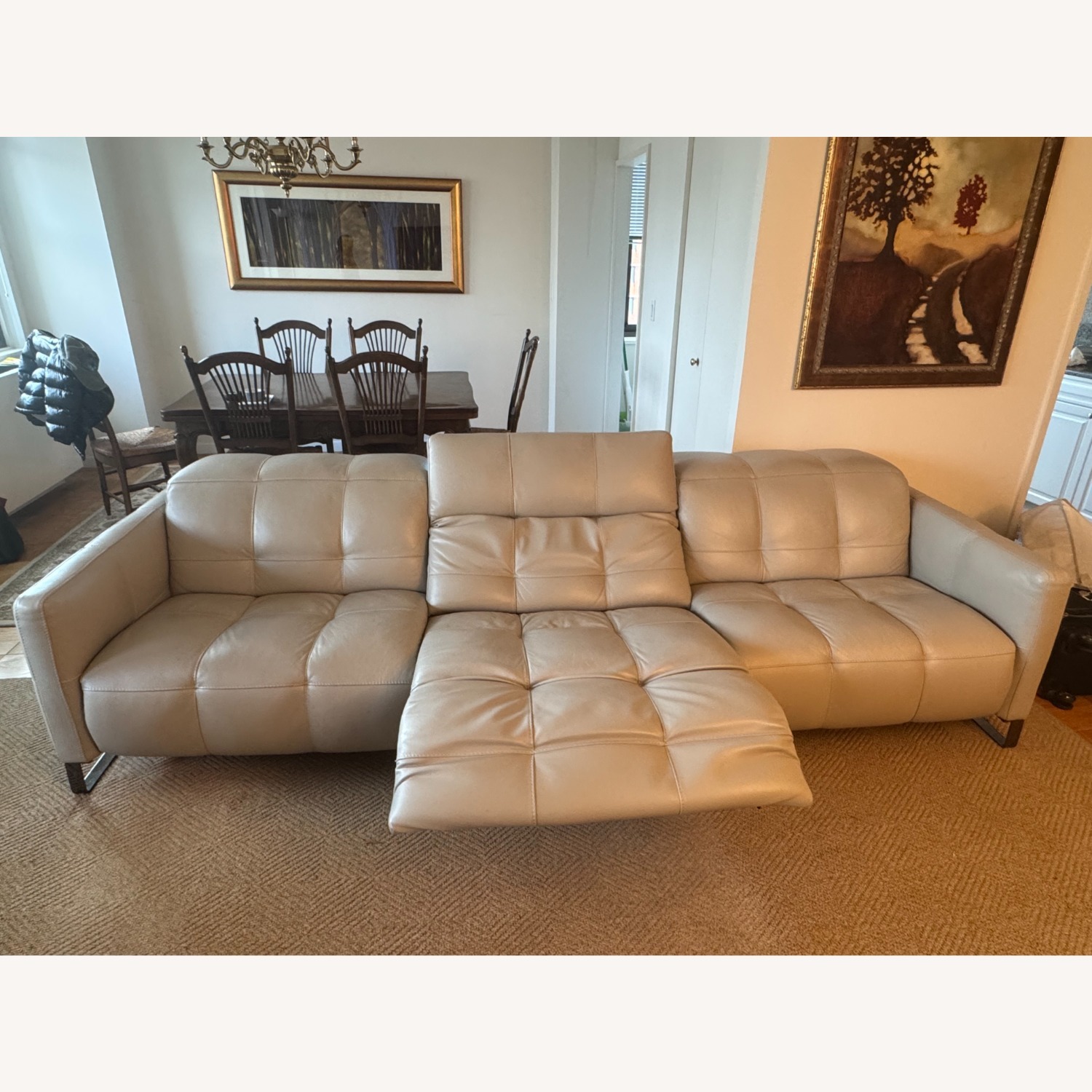Natuzzi Sophy 3-seat Recliner Sofa - Gray Leather - image-2