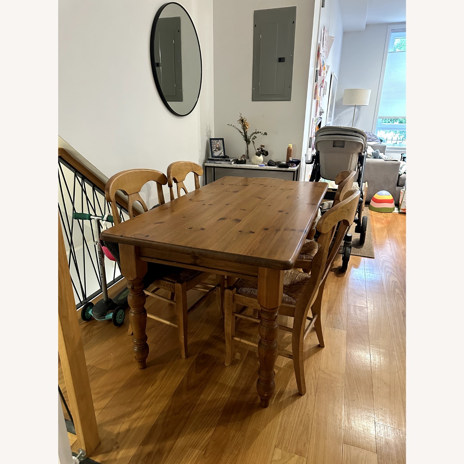 Pottery Barn Natural Wood Dining Set - image-2