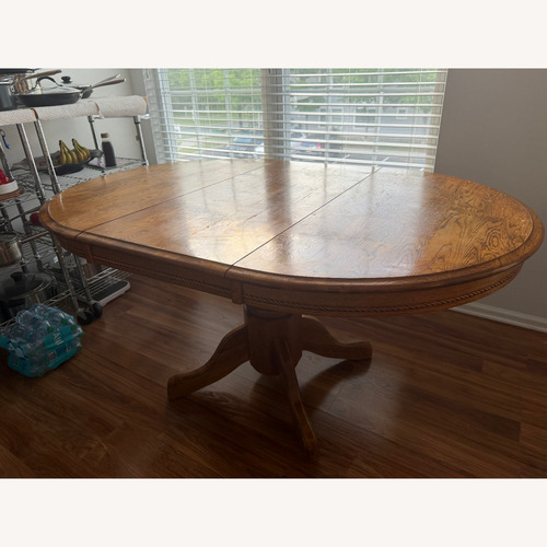 Used Intercon Oak Wood Dining Table for sale on AptDeco