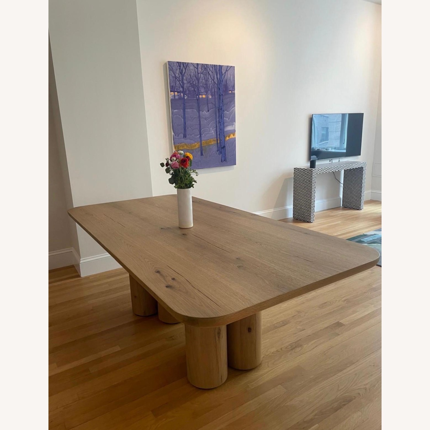 Restoration Hardware Oslo Cylinder Rectangular Dining Table - image-1