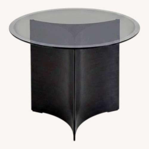 Used Smoked Black Glass Dining/Entranceway/Foyer Table for sale on AptDeco