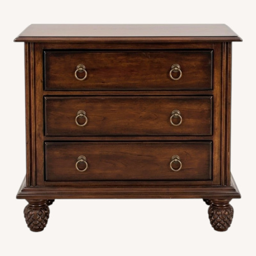 Used Tommy Bahama Dark Brown Wood Chest for sale on AptDeco
