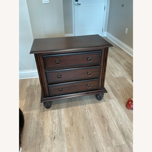 Used Tommy Bahama Dark Brown Wood Chest for sale on AptDeco