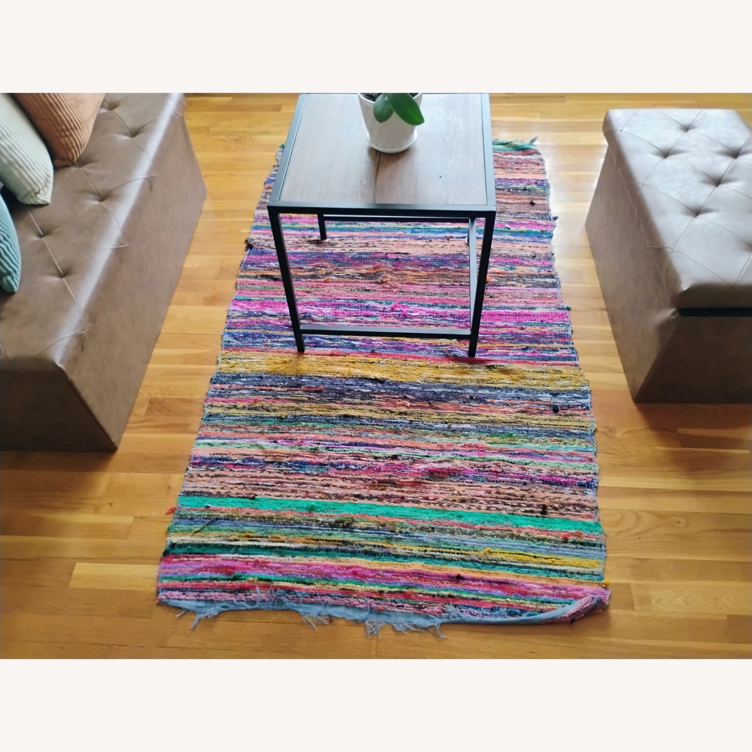 Cotton Small Rug 3.2' x 6' - image-3