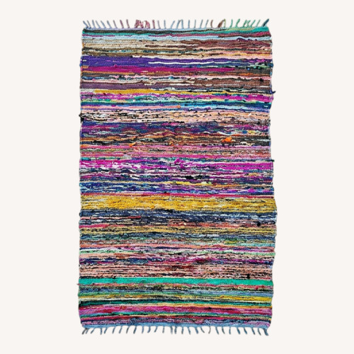 Used Cotton Small Rug 3.2' x 6' for sale on AptDeco
