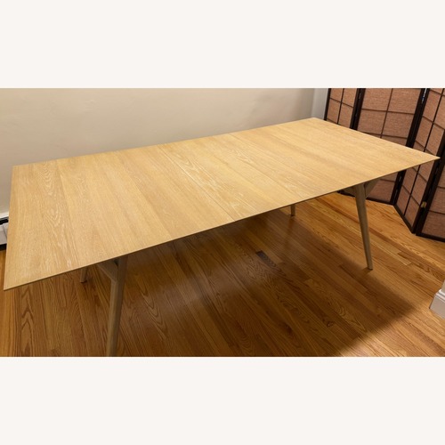 Used West Elm Mid Century Modern Cerused White Table for sale on AptDeco