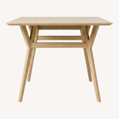 Used West Elm Mid Century Modern Cerused White Table for sale on AptDeco