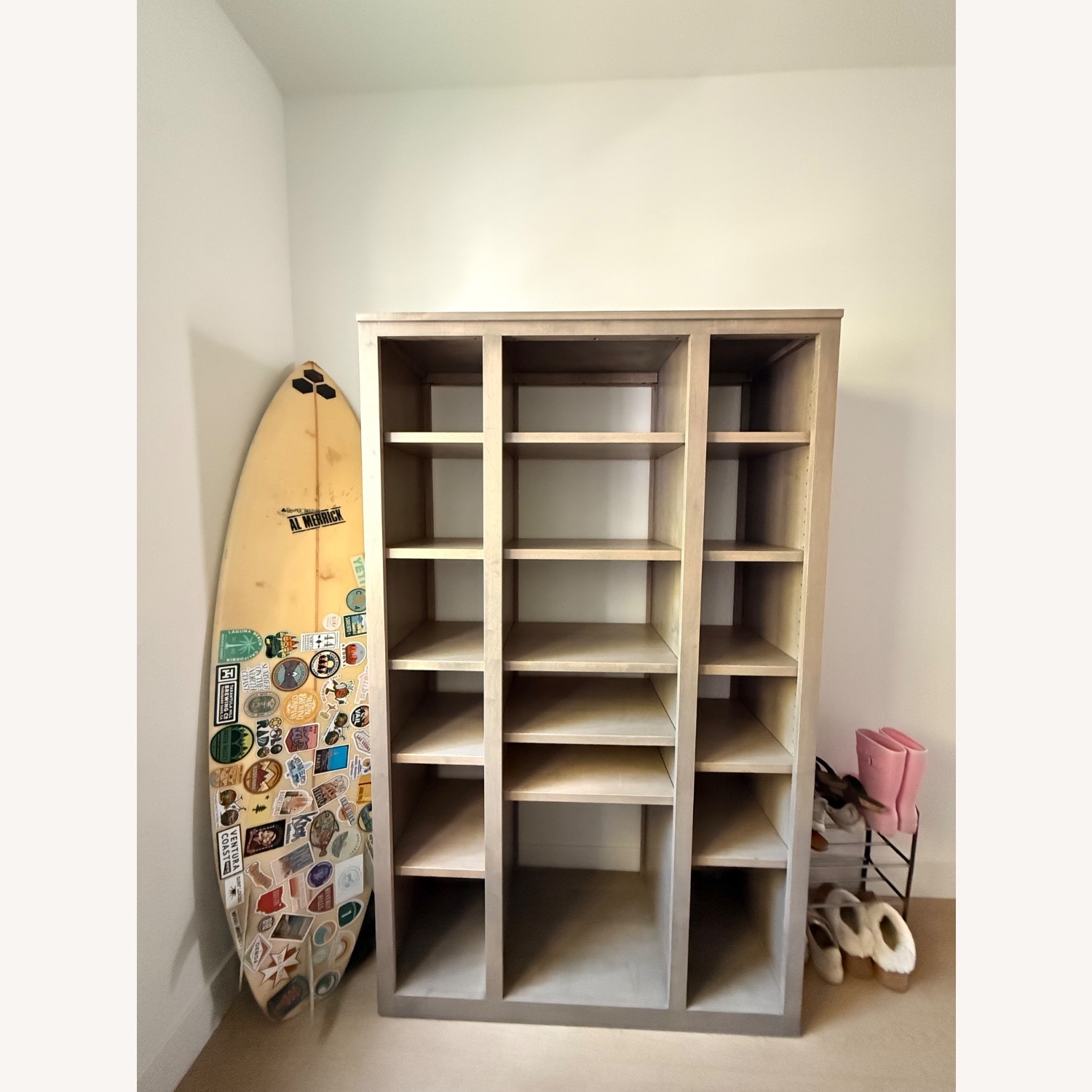 Room & Board Light Gray Wood Bookcase - image-1