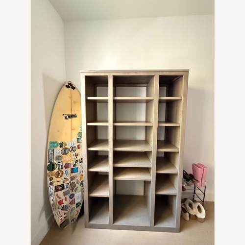 Used Room & Board Light Gray Wood Bookcase for sale on AptDeco