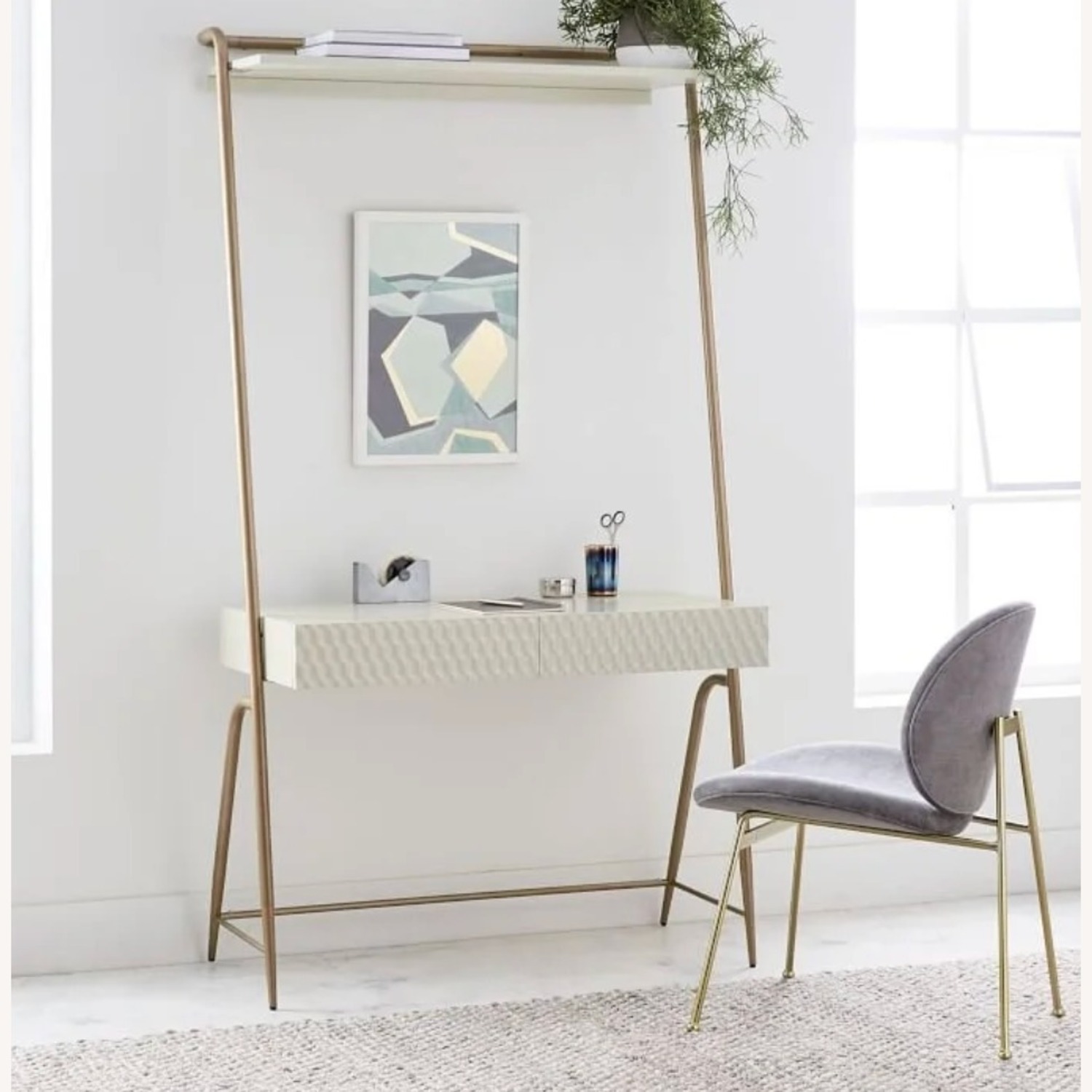 West Elm Audrey Desk with Shelf  - image-1