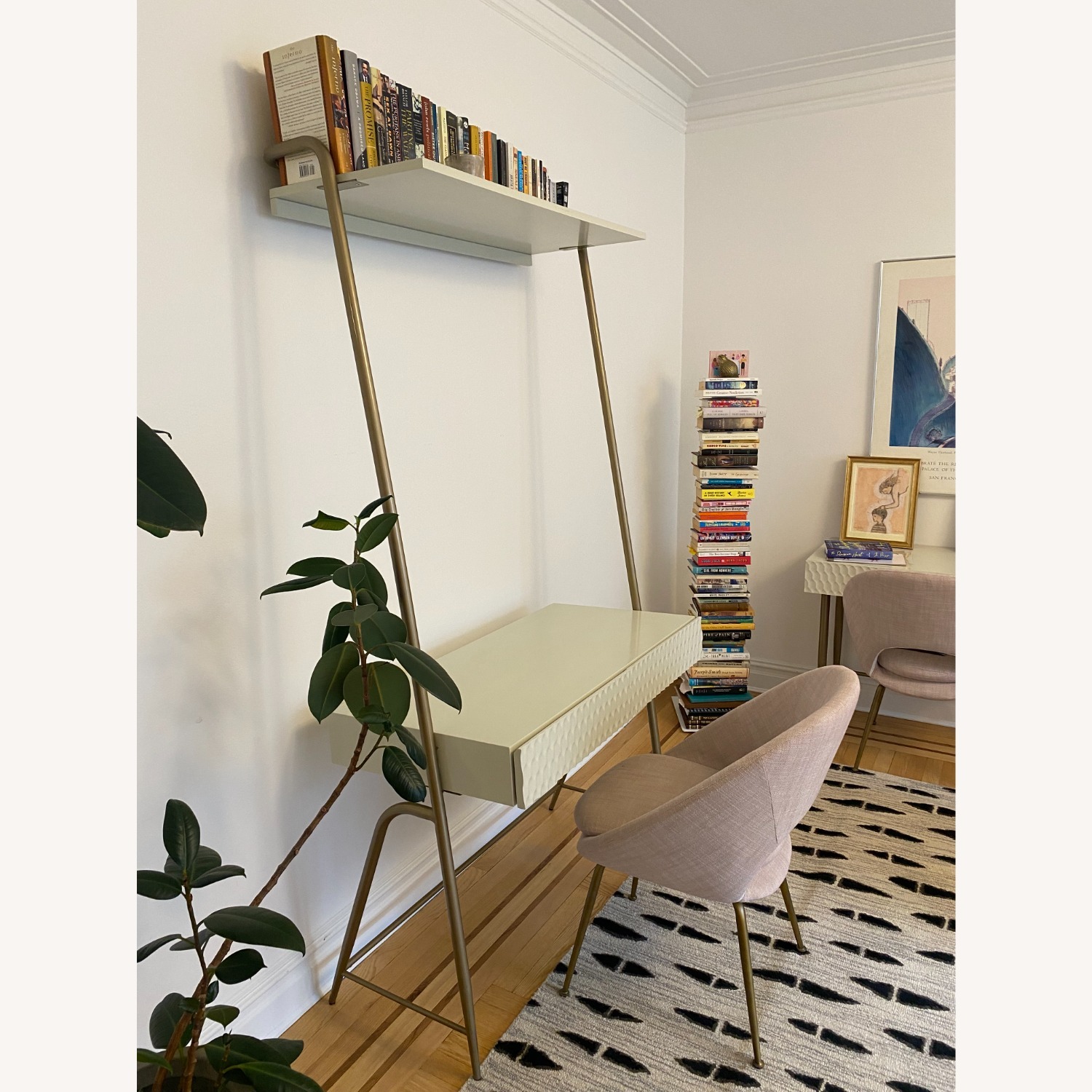 West Elm Audrey Desk with Shelf  - image-3
