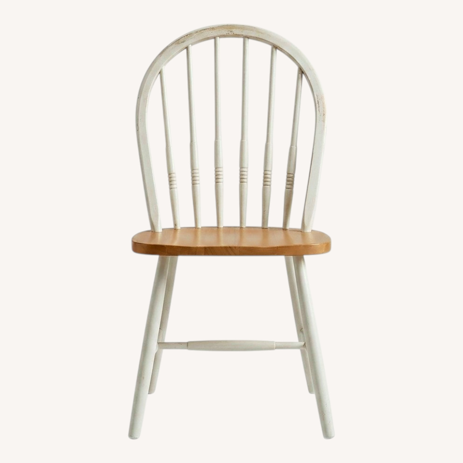 Vintage/Antique Finds White Wood Dining Chairs - image-0