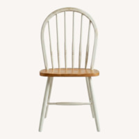 Vintage/Antique Finds White Wood Dining Chairs