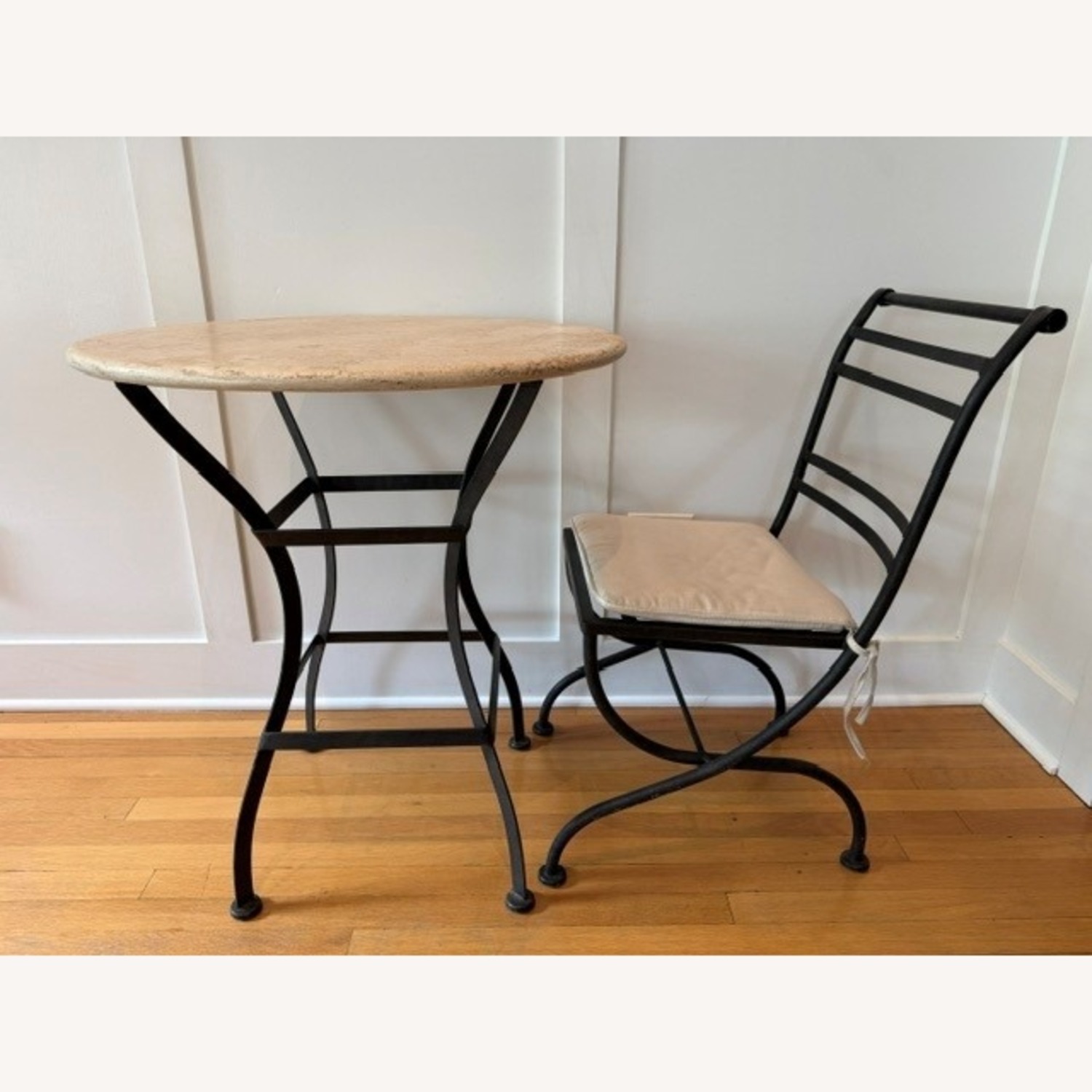 Crate & Barrel Bistro Table + Chair - image-2