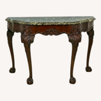 Henkel Harris Marble Top Clawfoot Table