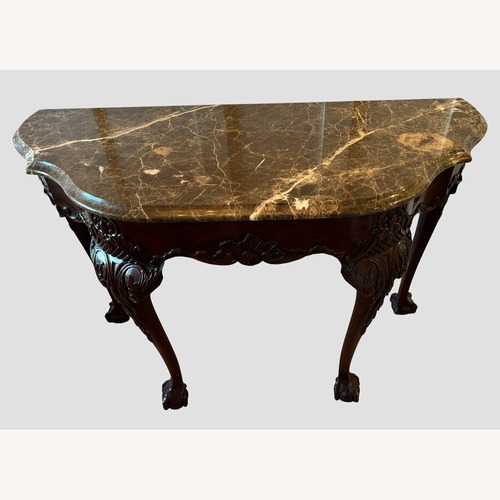 Used Henkel Harris Marble Top Clawfoot Table for sale on AptDeco