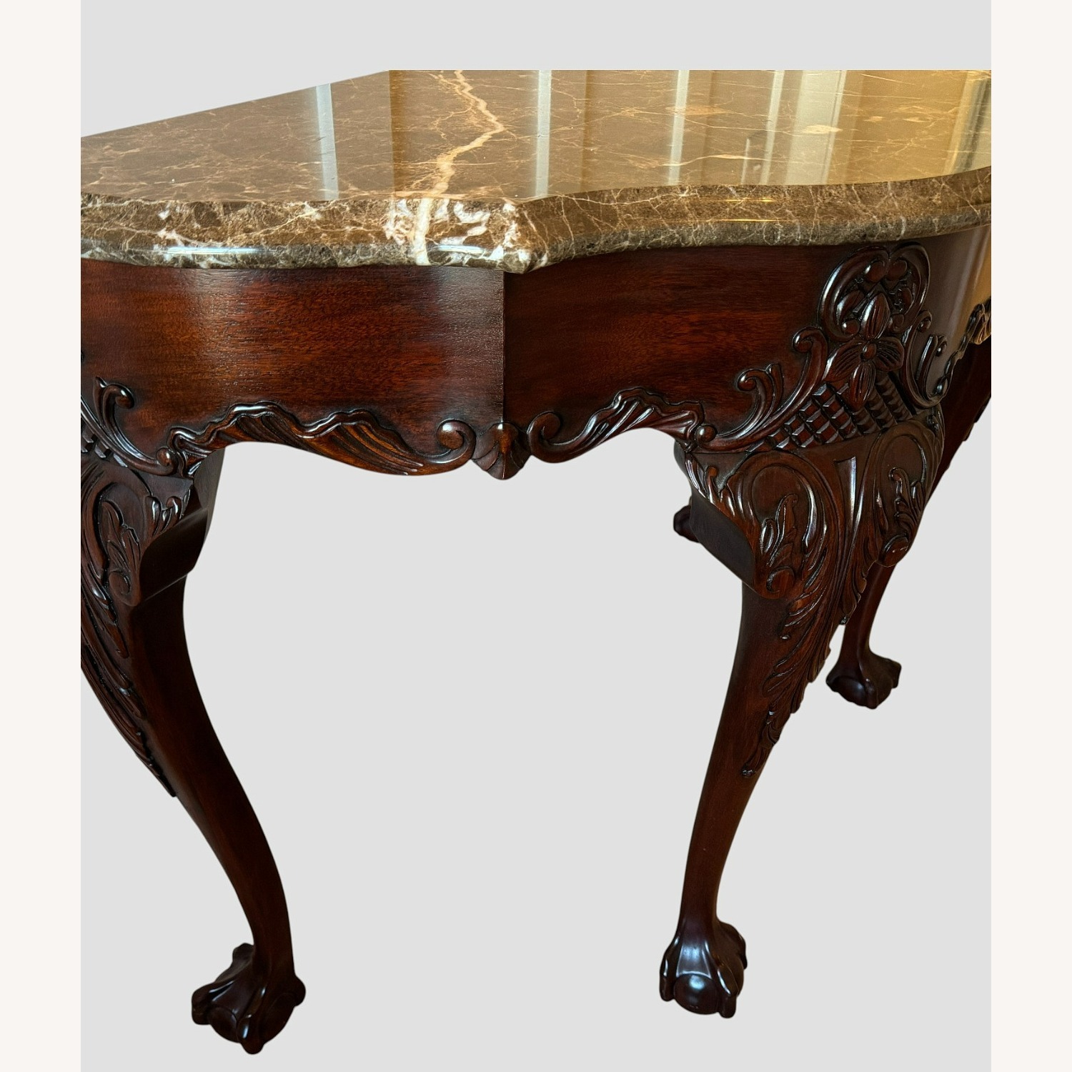Henkel Harris Marble Top Clawfoot Table - image-3