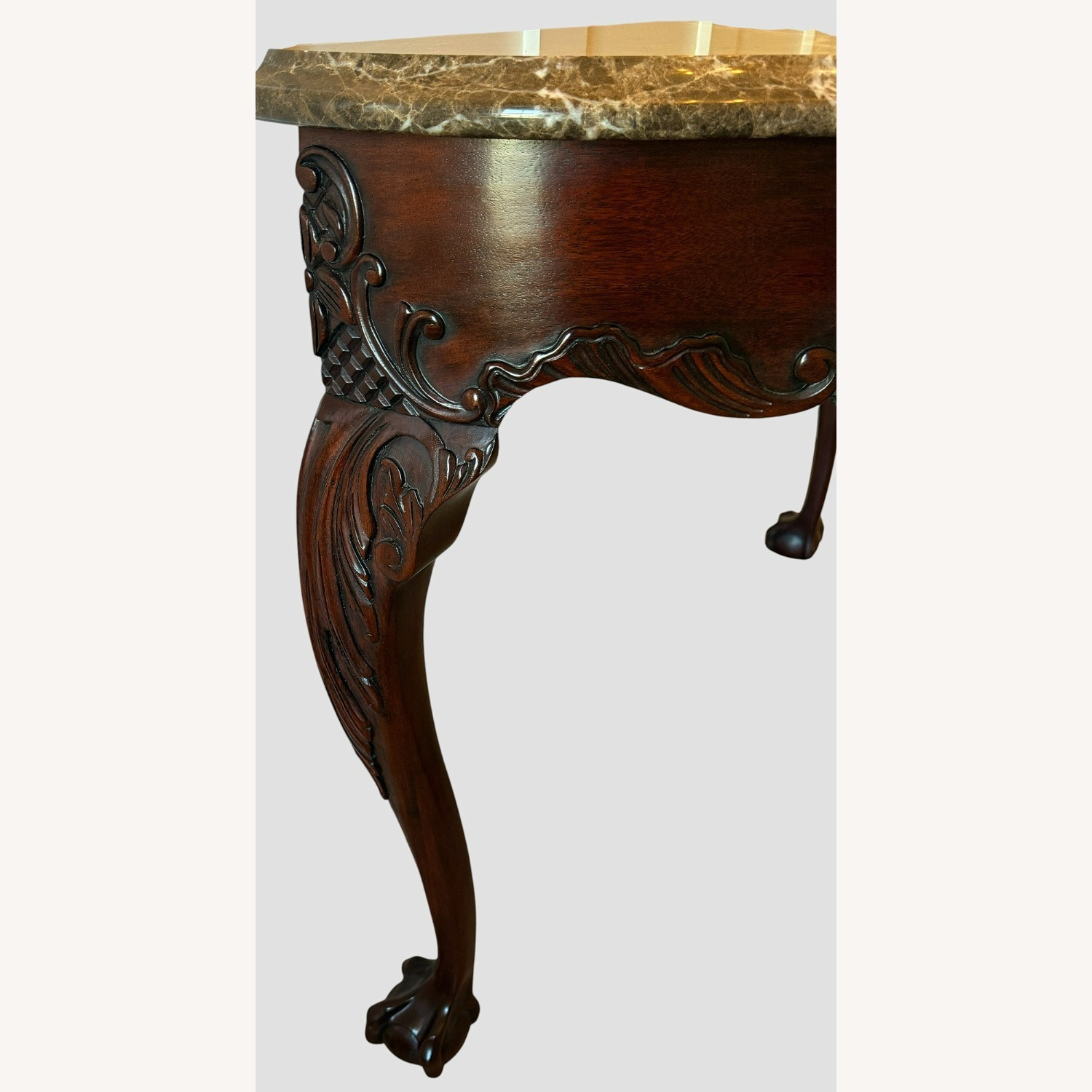 Henkel Harris Marble Top Clawfoot Table - image-6