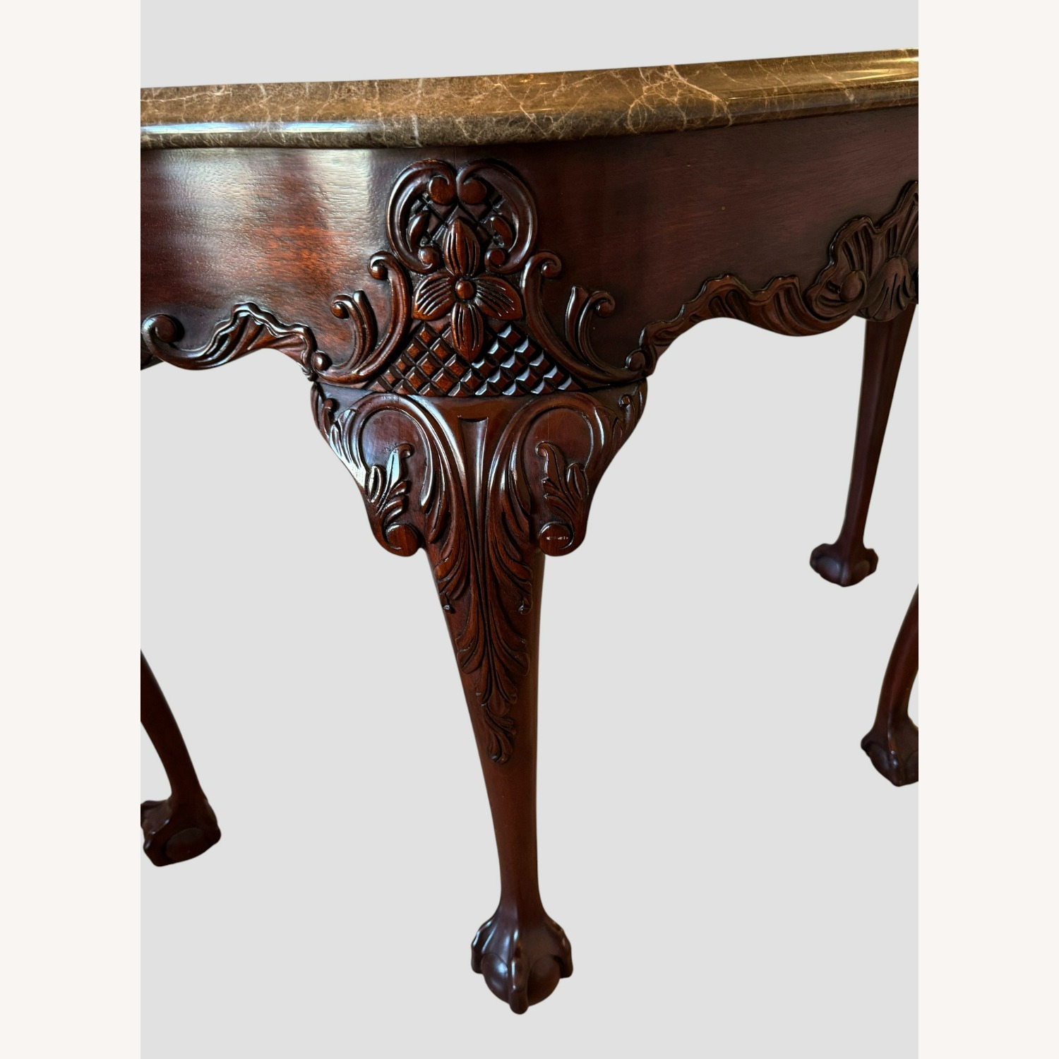Henkel Harris Marble Top Clawfoot Table - image-5