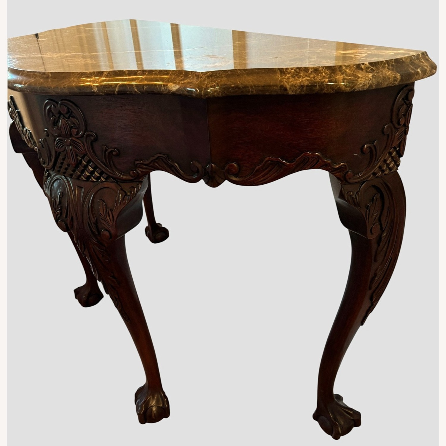 Henkel Harris Marble Top Clawfoot Table - image-7