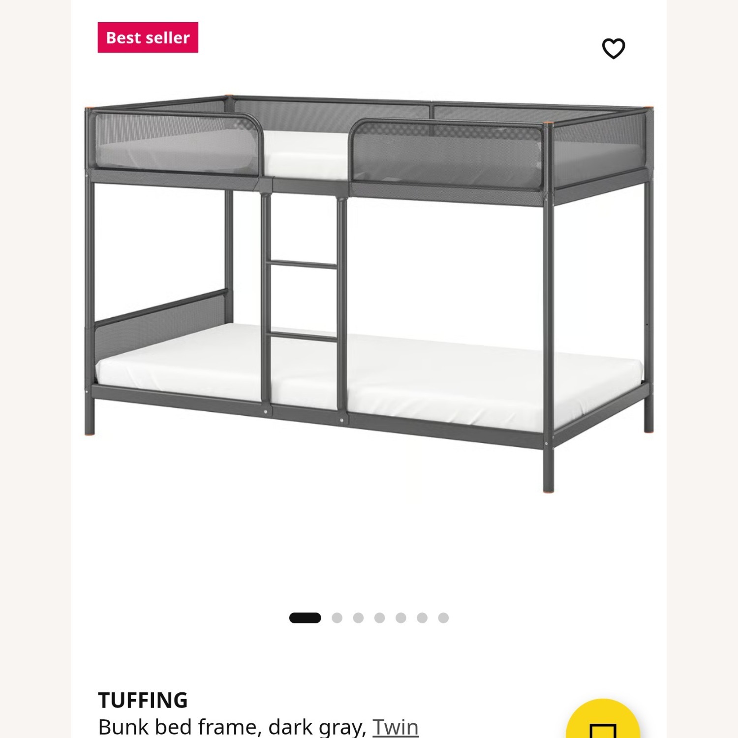 IKEA TUFFING Kids Bunk Bed - image-1