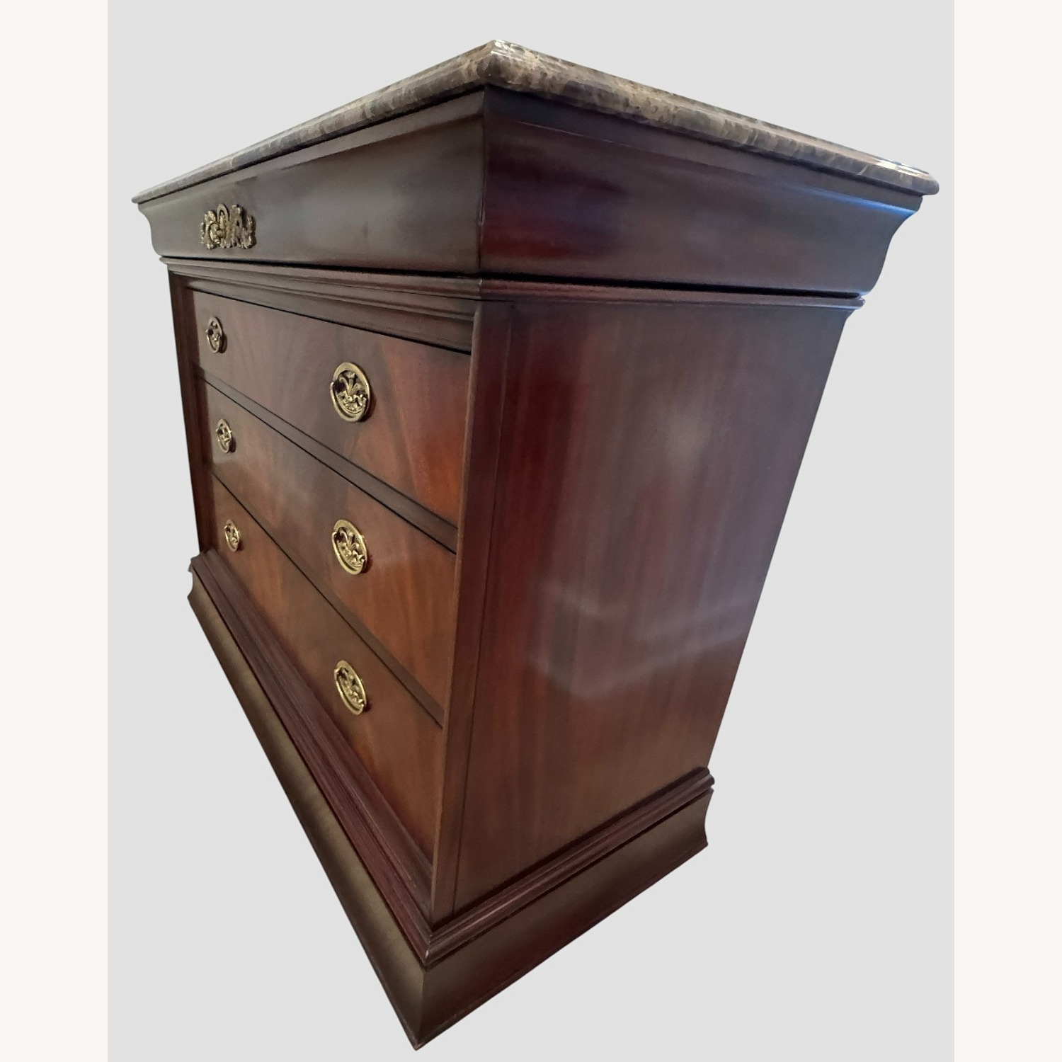 Henkel Harris Marble Top Mahogany Chest - image-10