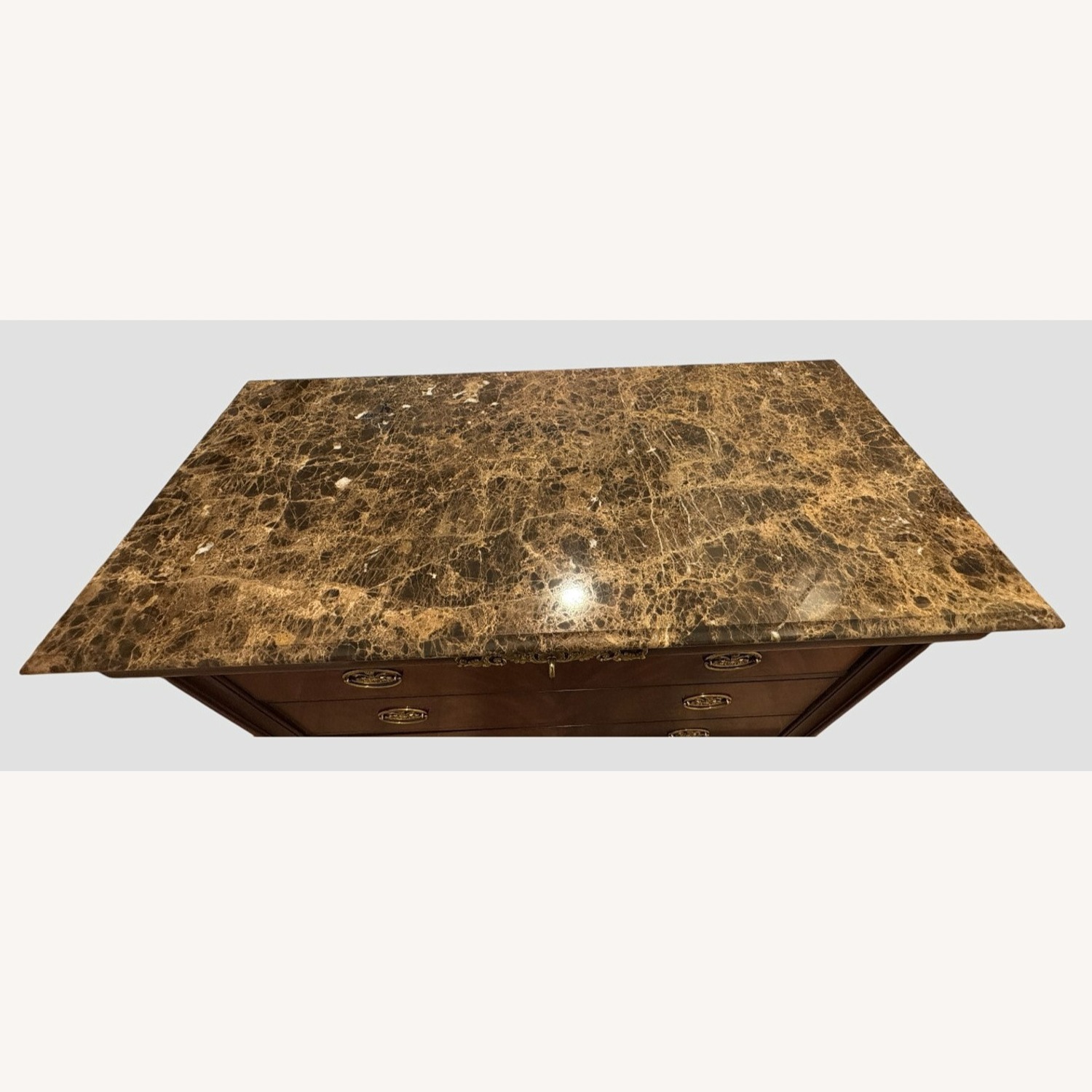 Henkel Harris Marble Top Mahogany Chest - image-2