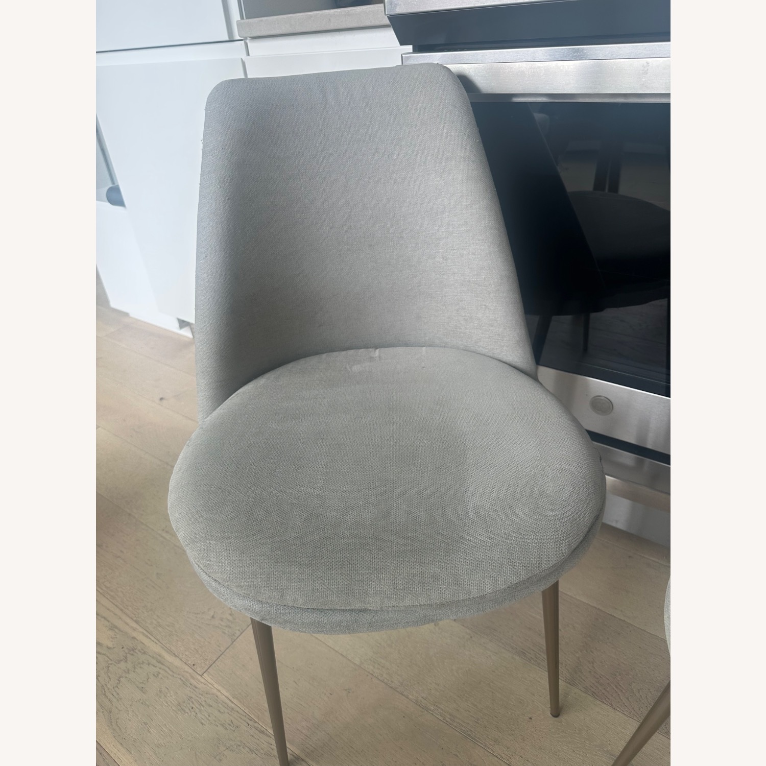 West Elm Finley Light Gray Dining Chairs - image-5