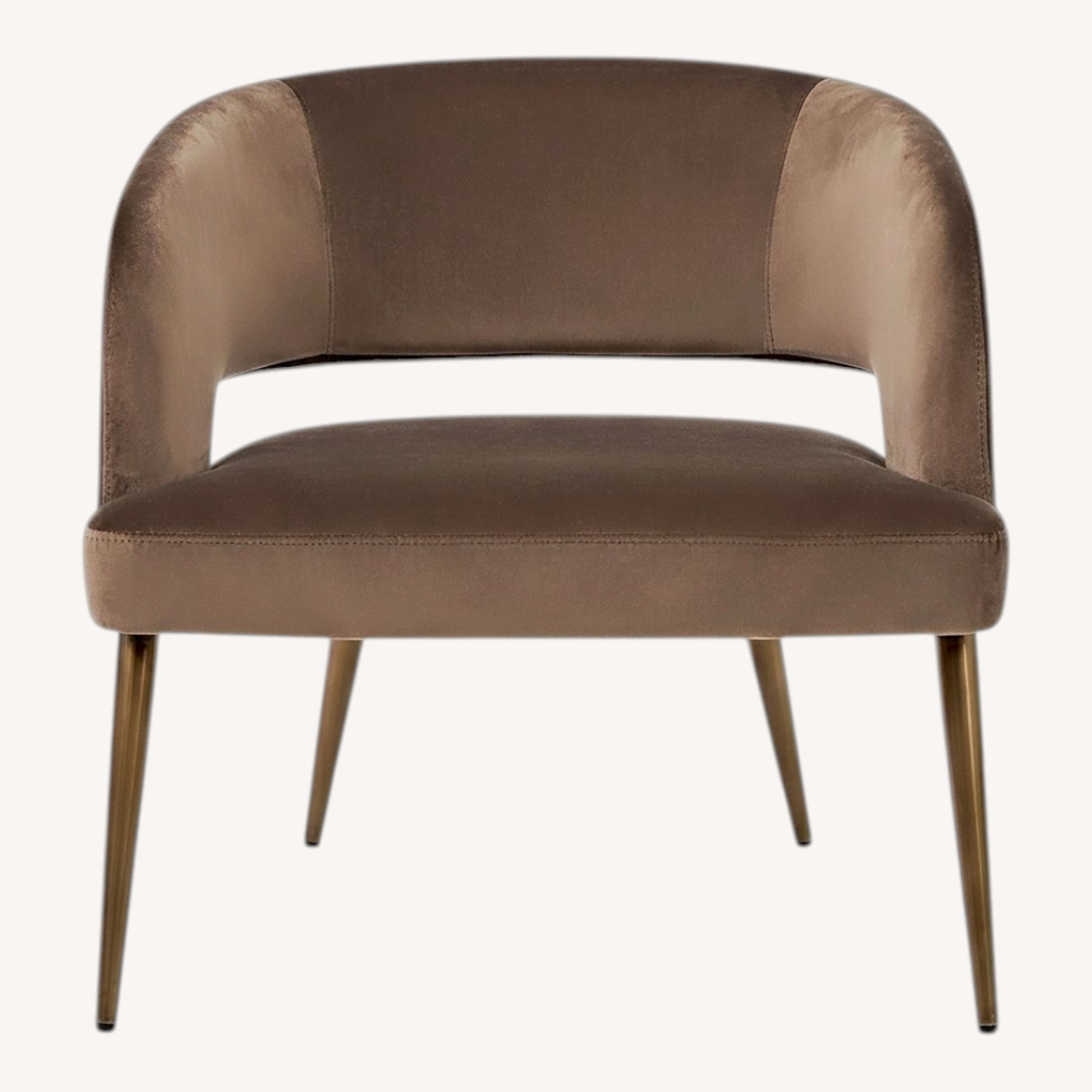 2 Dark Brown Fabric Armchairs - image-0