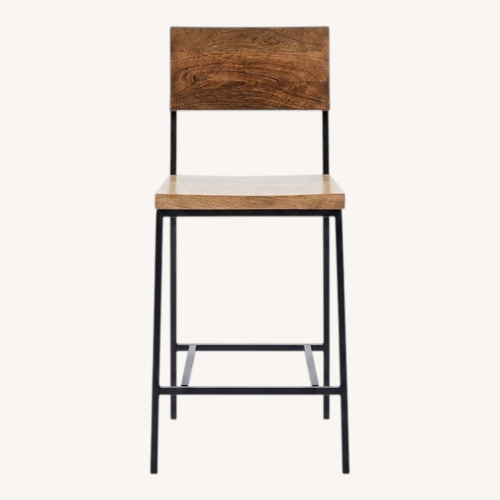 Used West Elm Rustic Light Brown Wood Stools for sale on AptDeco