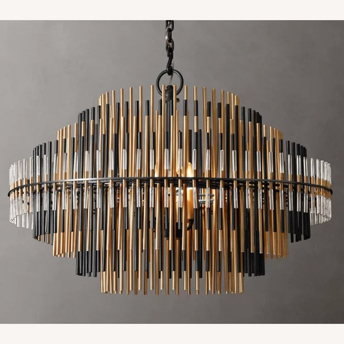 Used Restoration Hardware Emile Black Metal Ceiling Lamp for sale on AptDeco