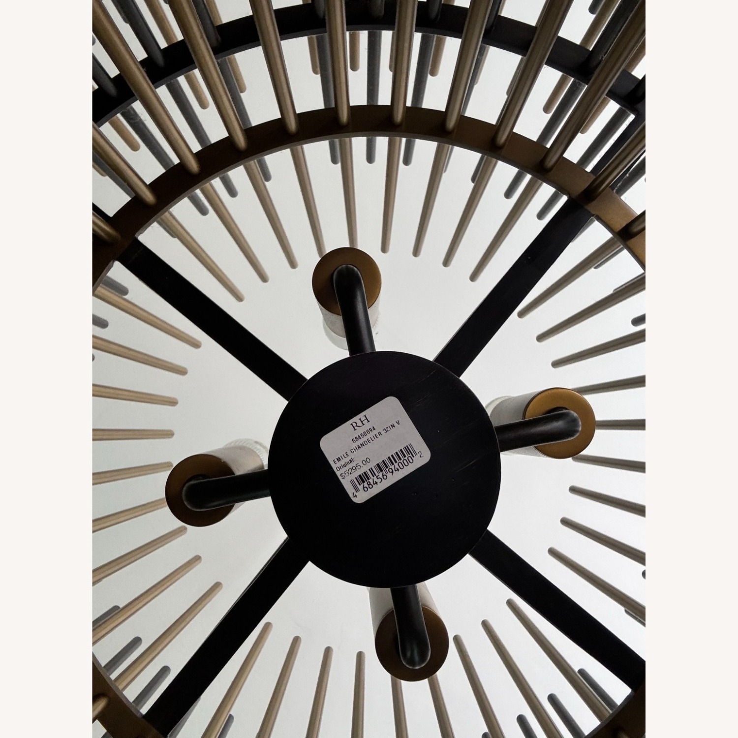 Restoration Hardware Emile Black Metal Ceiling Lamp - image-7