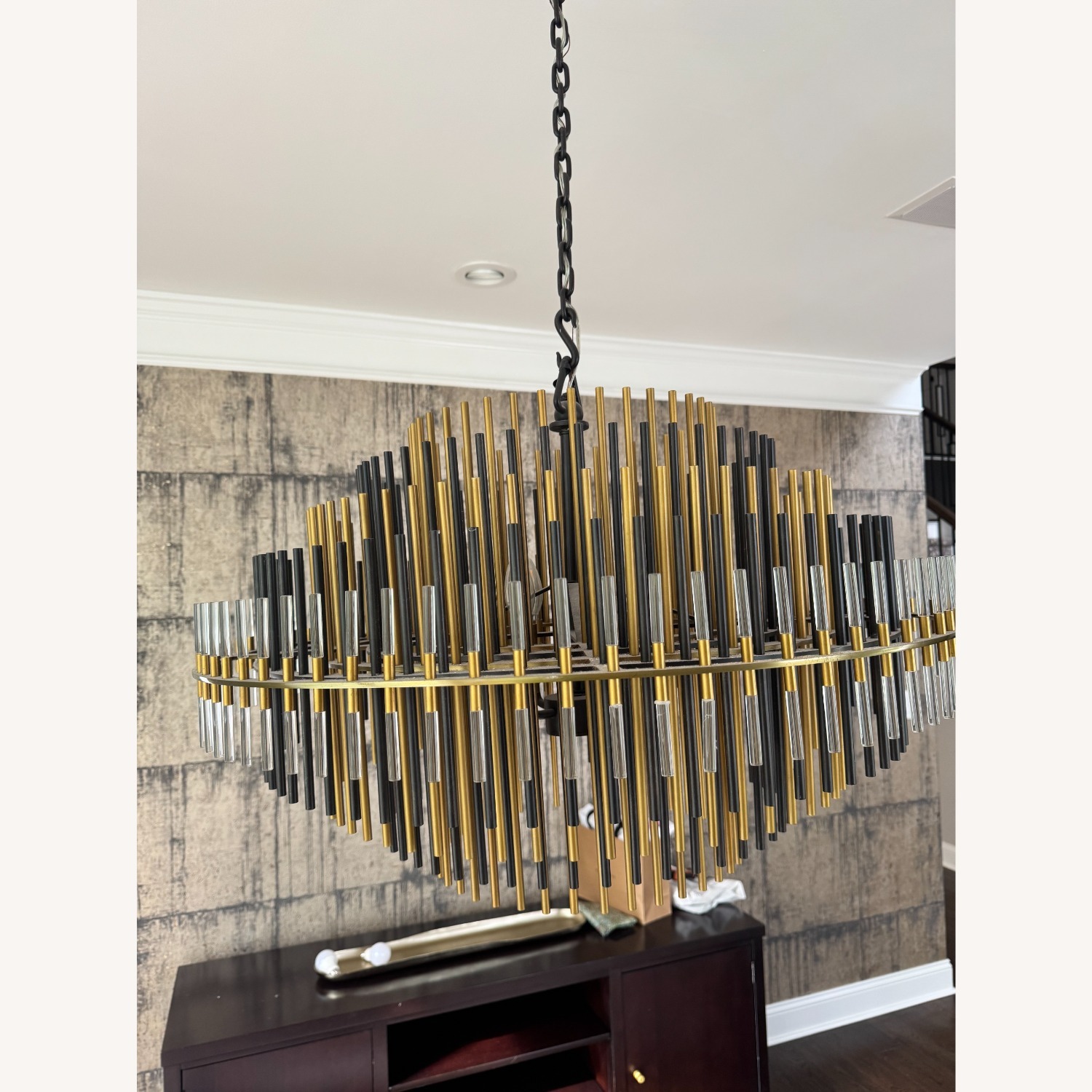 Restoration Hardware Emile Black Metal Ceiling Lamp - image-8