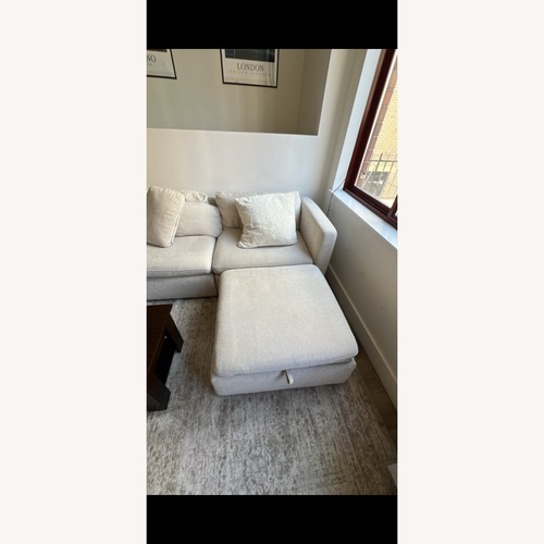 Used Cream Sectional Sofa with Ottoman for sale on AptDeco