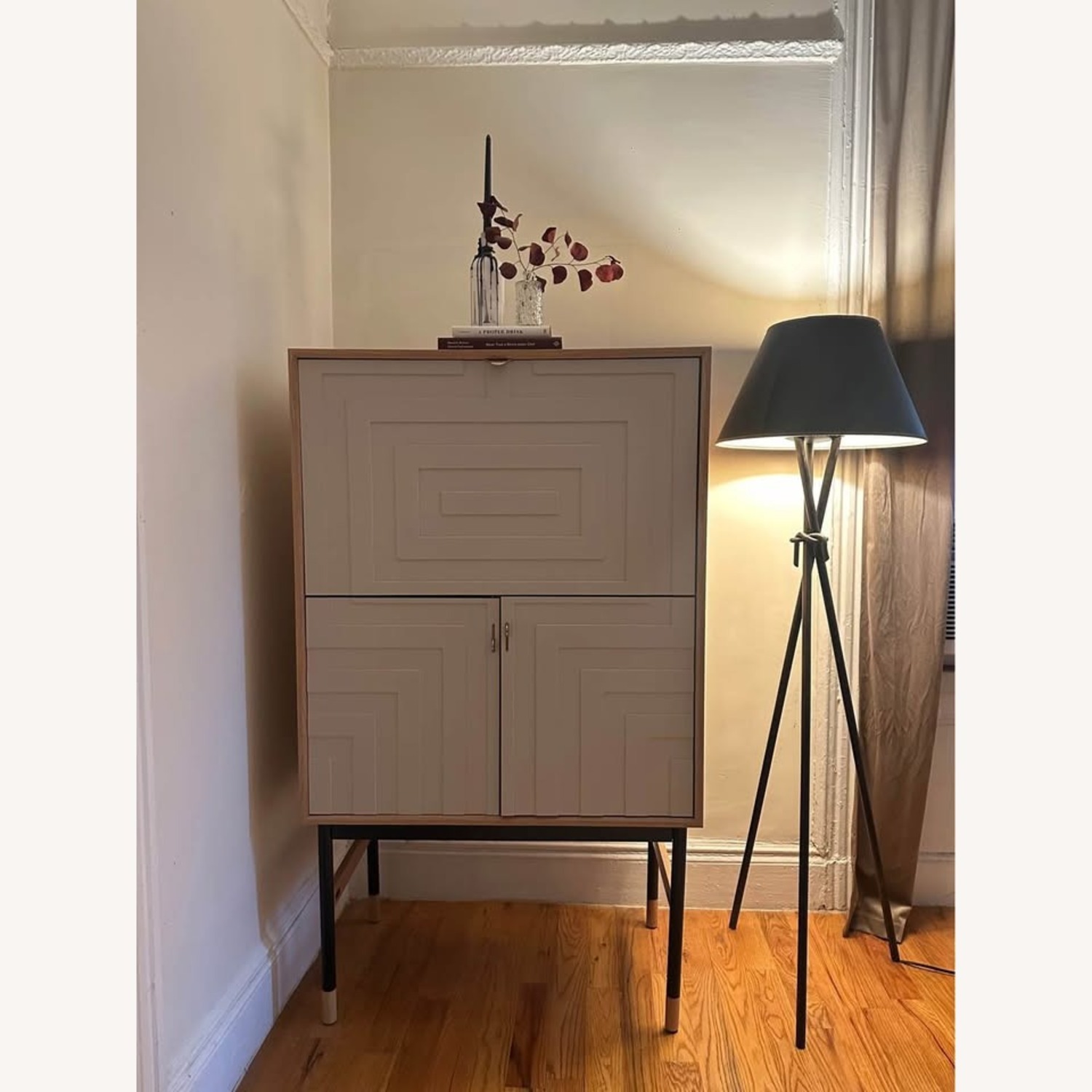 Kardiel Urbane Light Gray Wood Armoire - image-1