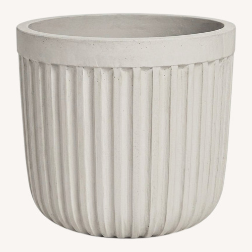 Used Pottery Barn Concrete Fluted XL Outdoor Planter for sale on AptDeco