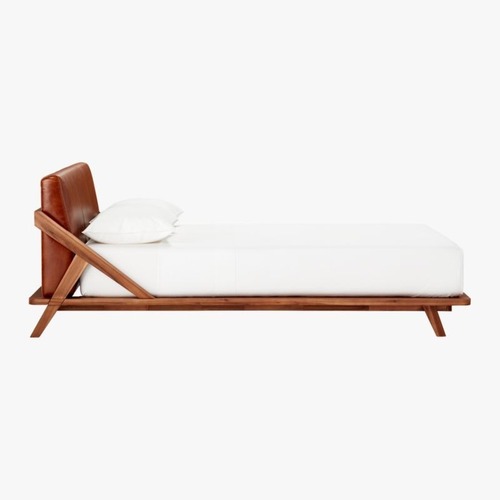 Used CB2 Drommen Acacia Wood Queen Bed for sale on AptDeco