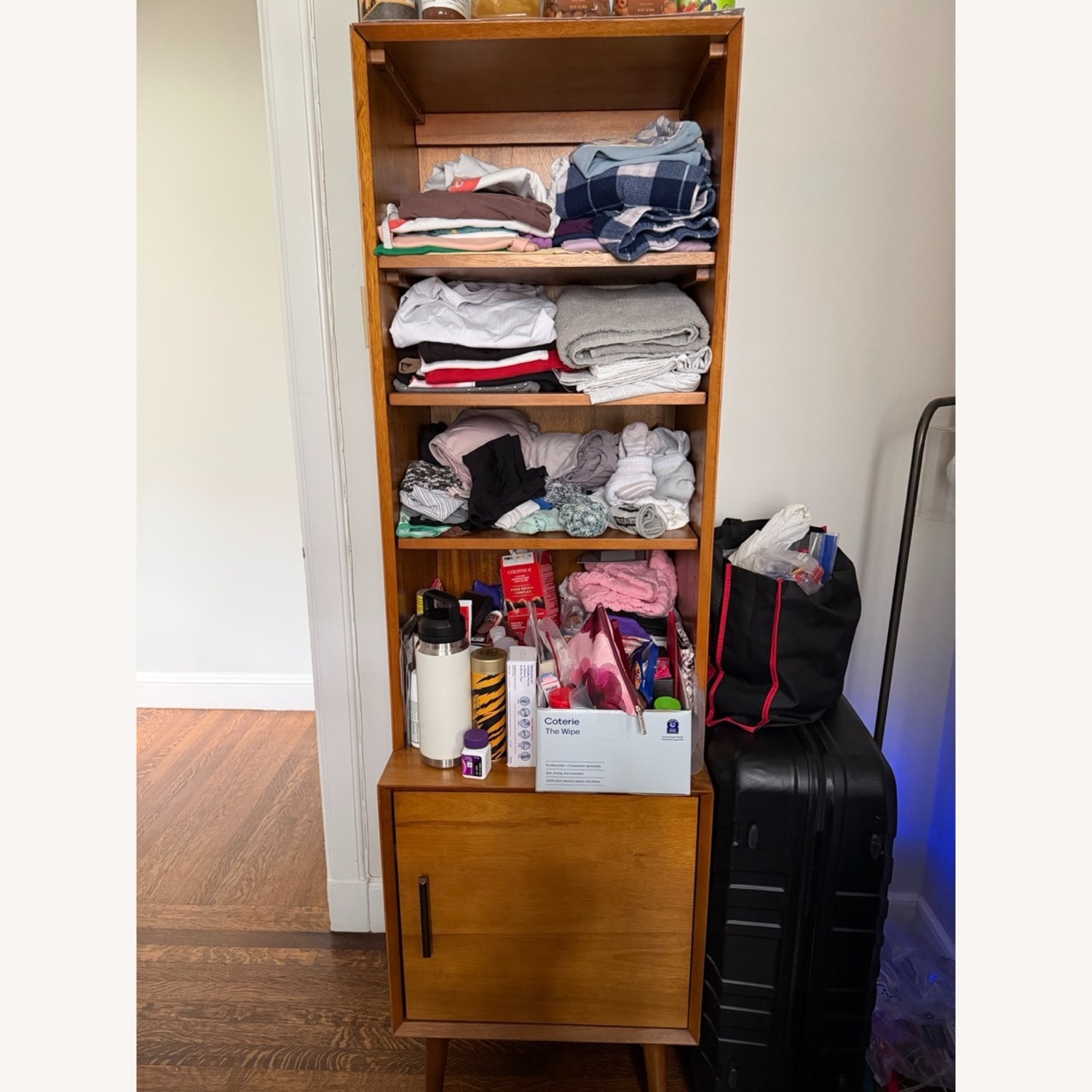 West Elm Mid-century Light Brown Wood Bookcase - image-3