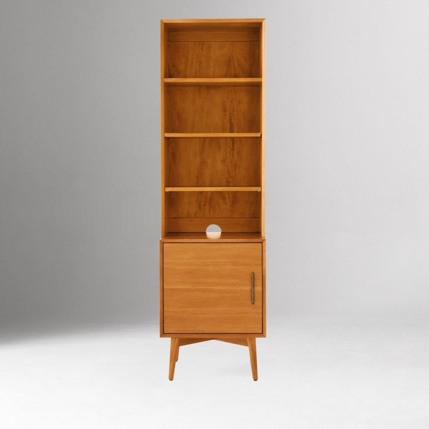 West Elm Mid-century Light Brown Wood Bookcase - image-5