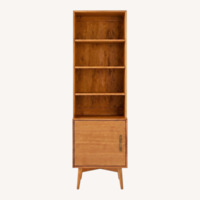 West Elm Mid-century Light Brown Wood Bookcase
