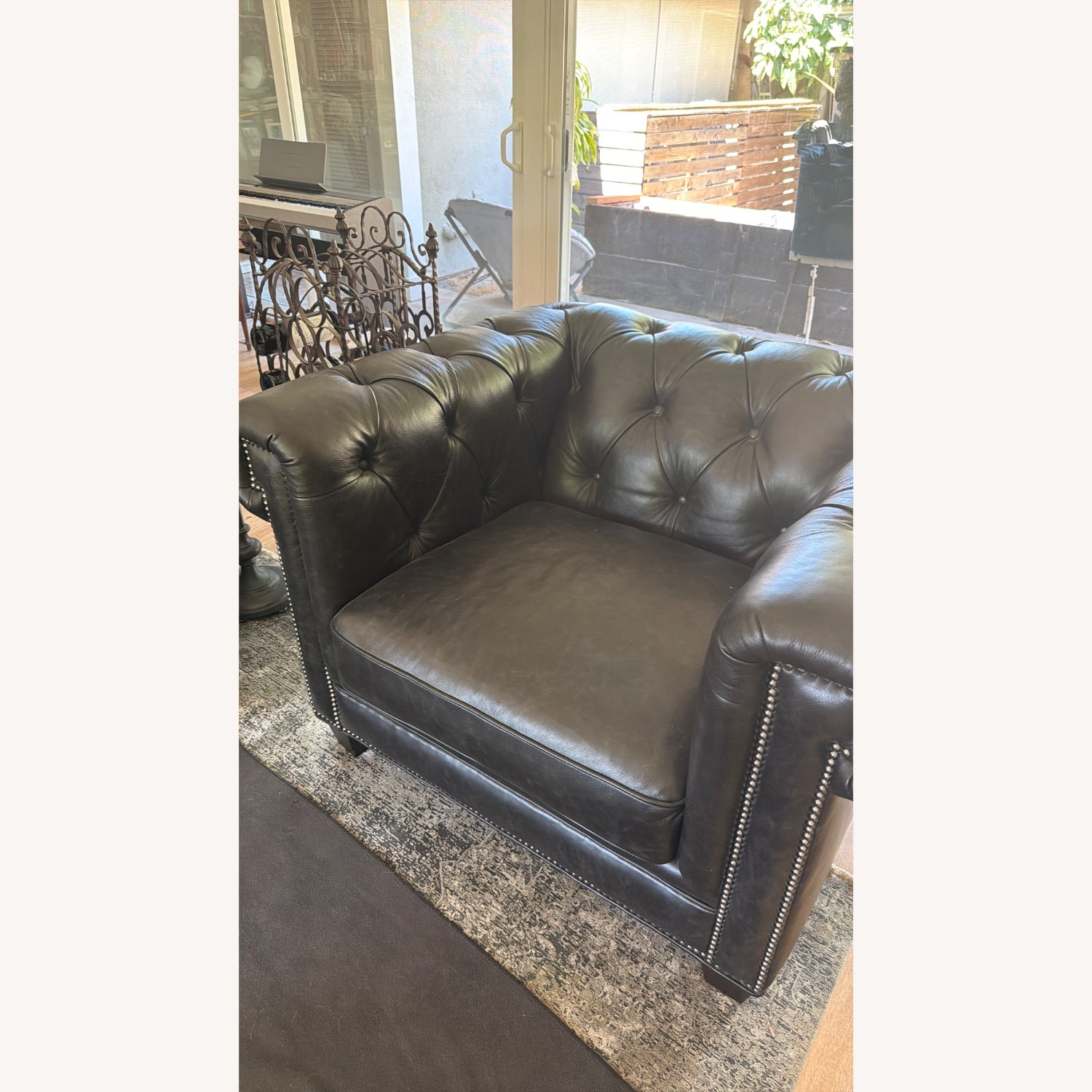 Hooker Furniture Chester Dark Gray Armchair - image-5