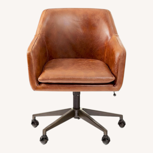 Used West Elm Helvetica Leather Office Chair for sale on AptDeco
