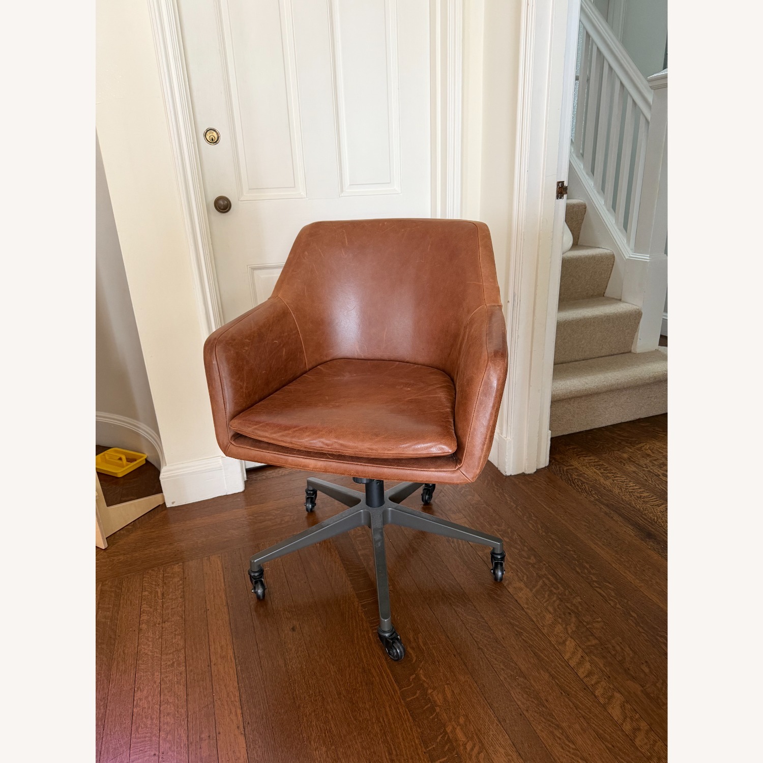 West Elm Helvetica Leather Office Chair - image-2
