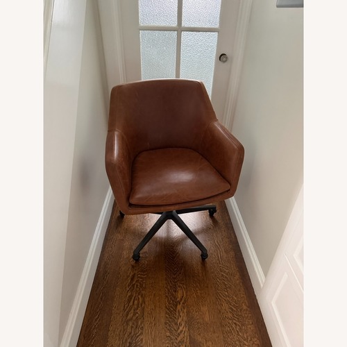 Used West Elm Helvetica Leather Office Chair for sale on AptDeco